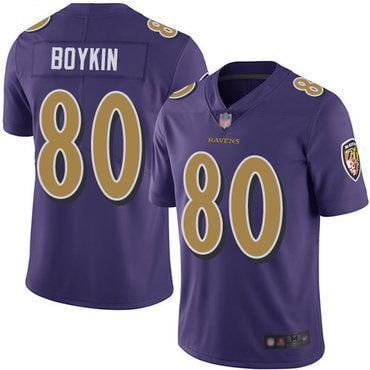 Men Baltimore Ravens 80 Miles Boykin Nike Purple Color Rush Limited NFL Jersey